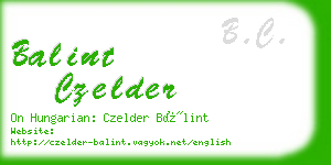 balint czelder business card